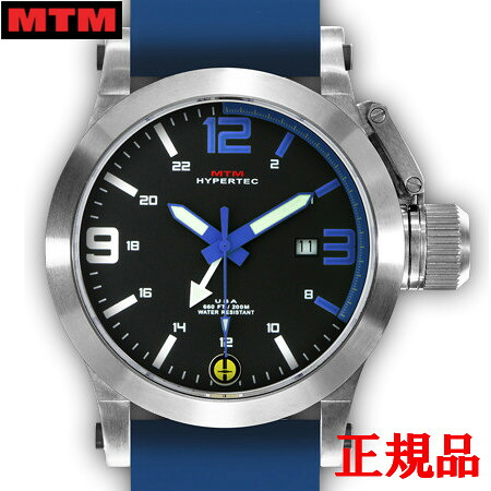 【最大24回払いまで無金利】MTM エムティーエム HYPERTEC 44 SILVER - BLUE DIAL - BLUE RUBBER II メンズ腕時計 クォーツ 送料無料 HYP-SS4-BLUE-BL2S-A｜ケルエ
