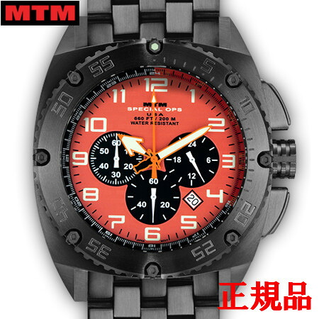 【最大24回払いまで無金利】MTM エムティーエム Patriot Black Tit Orange Dial メンズ腕時計 クォーツ 送料無料 PAT-TBK-ORNG-MBTI