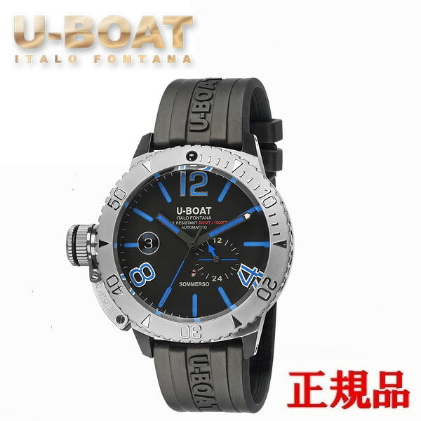 【最大24回払いまで無金利】 U-BOAT ユーボート CLASSICO SOMMERSO BLUE RUBBER 自動巻き メンズ腕時計 送料無料 9014R ラッピング無料