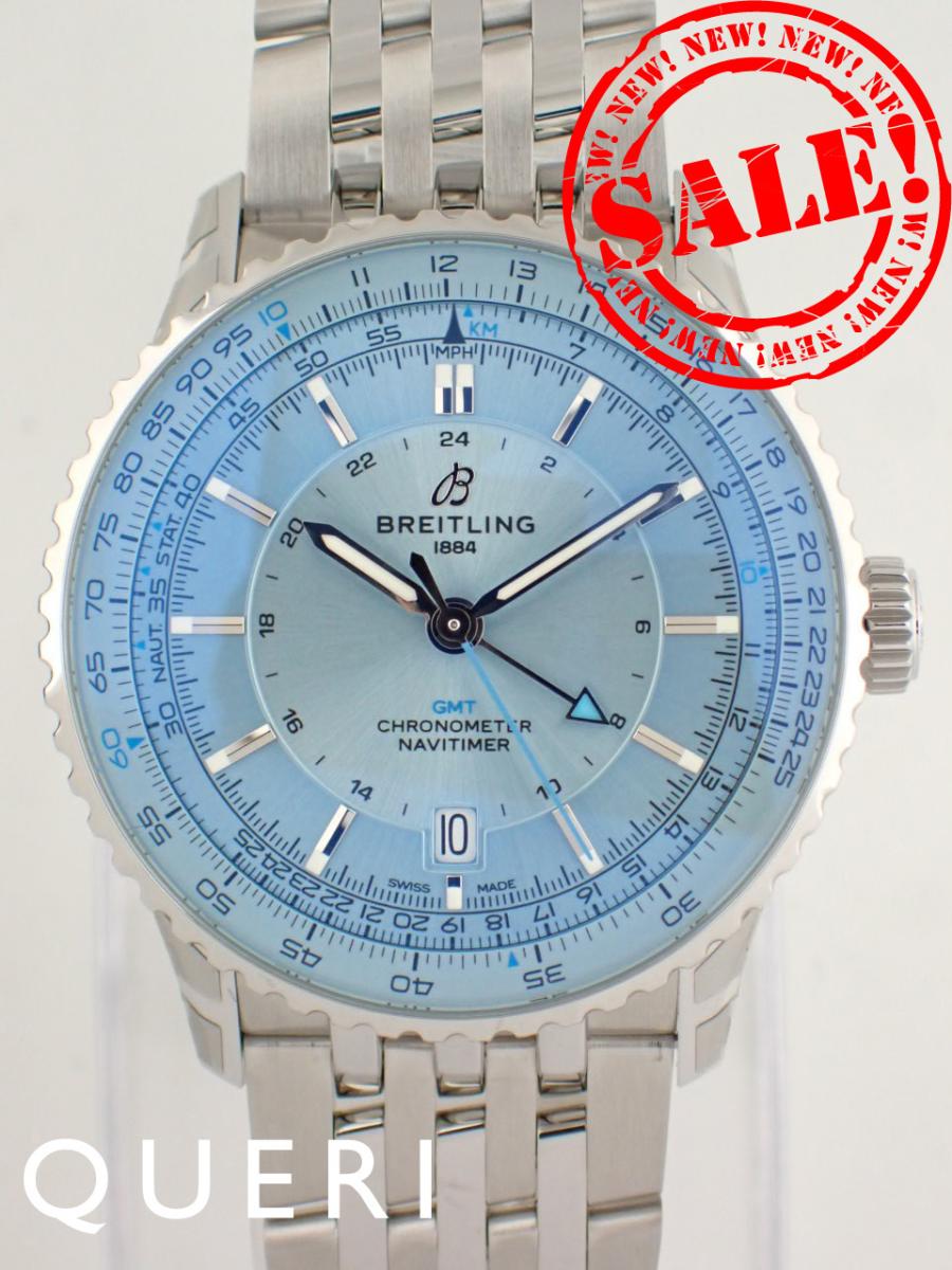 ブライトリング ナビタイマー オートマチック GMT B32 41mm アイスブルー A32310171C1A1(A32310)新品｜クエリ 店
