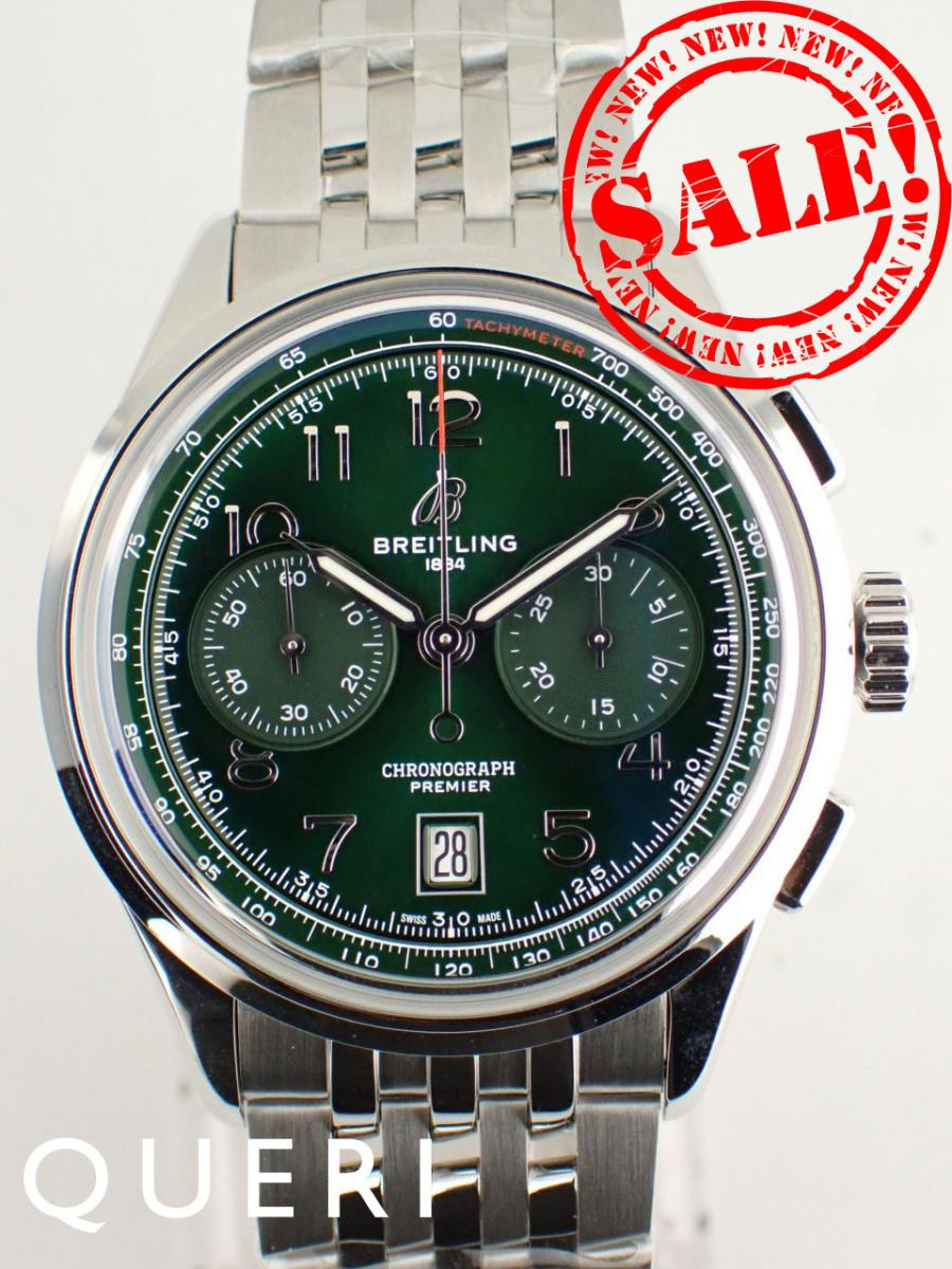 ブライトリング プレミエ B01 クロノグラフ 42 グリーン メンズ AB0145371L1A1(AB0145)新品