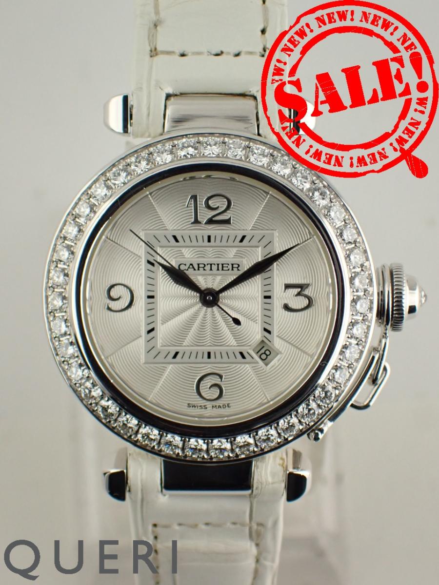カルティエ パシャ ダイヤモンドベゼル 32mm クォーツ レディース WJ1050M9 新品仕上げ済【中古】|クエリ 店