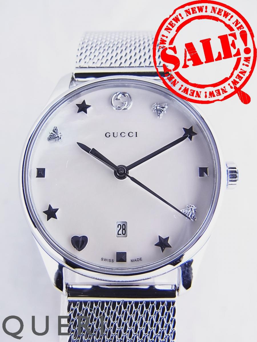 【美品/箱付き】GUCCI 腕時計　12P ダイヤ　タイムレス　シェル　デイト GUCCI グッチ Gタイムレス 腕時計 クォーツ ステンレススチール