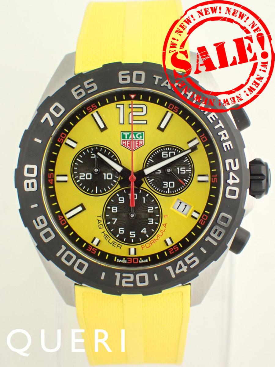タグホイヤー フォーミュラ1 クロノグラフ クォーツ イエロー CAZ101AM.FT8054 未使用【中古】