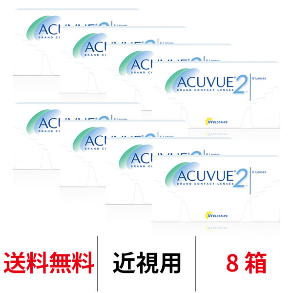 送料無料[8箱] 2ウィークアキュビュー 8箱セット 1箱6枚入り 2週間使い捨て 2ウィーク ツーウィーク 2week コンタクト コンタクトレンズ J&J クリアレンズ アキュビュー