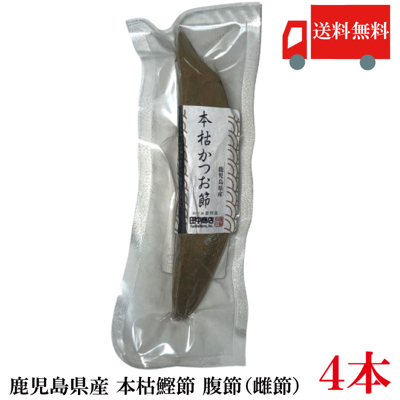 鹿児島県産 本枯節 雌節(腹節)4本 (全国送料無料)(かつお節 本枯れ節)
