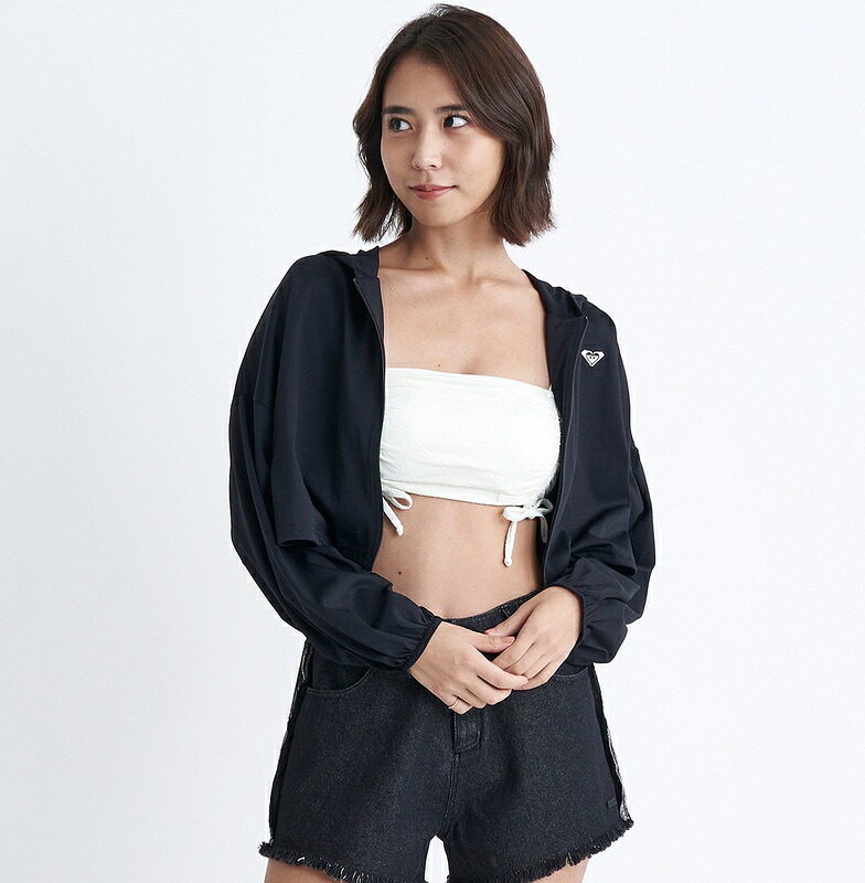アウトレット価格 ROXY ロキシー PLAYA CROPPED レディース ウィメンズ ジップ ラッシュ ラッシュガード サーフィン サーフ 海水浴 夏 水泳 ビーチウェア