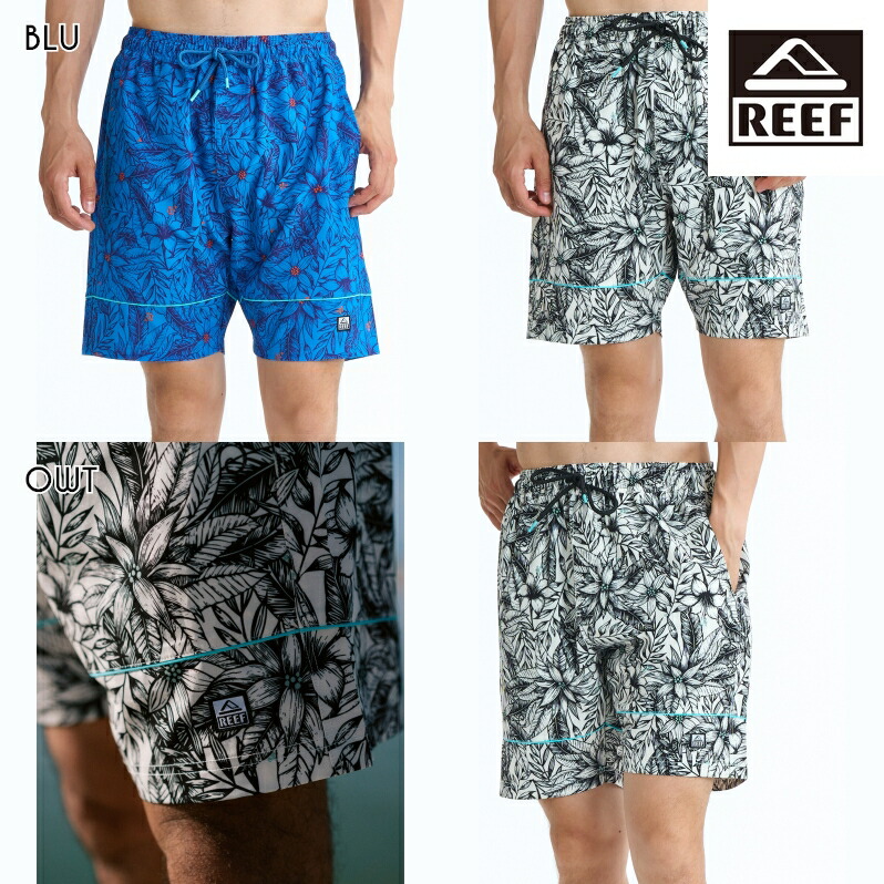 【百貨店SALE継続期間はP10倍！】REEF 岩礁 FLOWER LEAF17 SHORTS ジャムさる股引き ゲーム盤さる股引き 水泳着 海食麺麭 波乗り サーフズボン下 海水浴 夏 水浴び 砂浜御召しもの