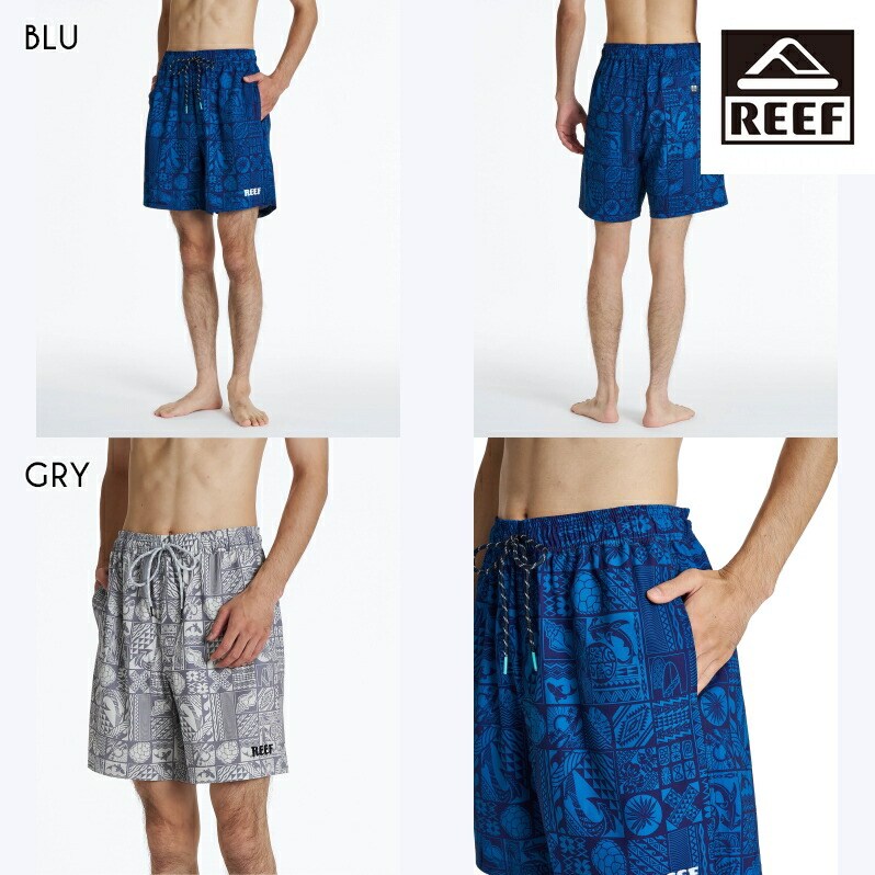 REEF 岩礁 メンズ MANA MOTIFS 17SHORTS ジャムさる股引き ゲーム盤さる股引き 水泳着 海食麺麭 波乗り サーフズボン下 海水浴 夏 水浴び 砂浜御召しもの