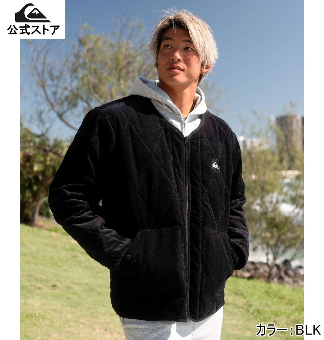 【OUTLET】【30%OFF】【貨物輸送無料】【百貨店SALE継続期間はP10倍！】Quiksilver クイックしろがね色 COLD WIND CARDIGAN アウター 甚だしい上衣 冬物 厚地の外套 防寒