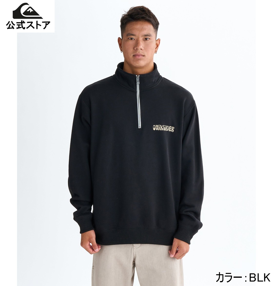 【OUTLET】【30%OFF】【貨物輸送無料】【百貨店SALE継続期間はP10倍！】Quiksilver クイックしろがね色 SUN FLOW SWEAT HZ ハーフジップ 流汗