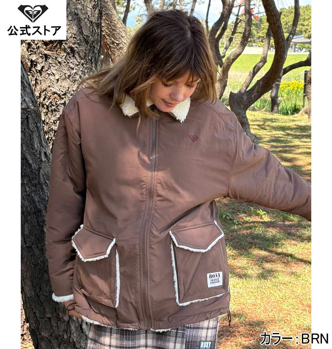 【百貨店SALE継続期間はP10倍！】【OUTLET】【50%OFF】【貨物輸送無料】ROXY ロキシー CHEER UP アウター 甚だしい上衣 冬物 厚地の外套 防寒