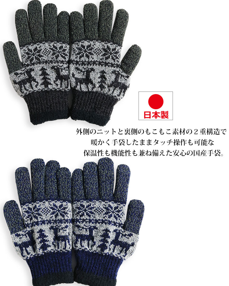 ニット手袋 チェックマフラー セット カジュアル