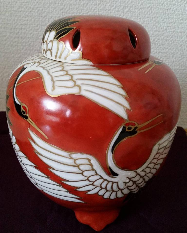 楽天市場】京焼 清水焼 丸香炉 乾山雲錦 大 森俊山窯 陶器 焼き物 京都