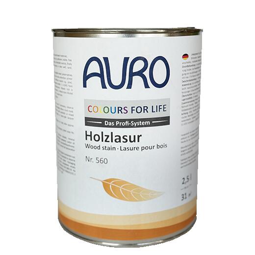 AURO(アウロ) Nr.560 水性ウッドステイン(着色タイプ) 2.5L缶【HLS_DU】【RCP】｜グリーンピーク店