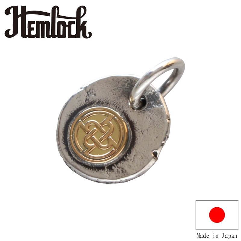 hemlock ヘムロック H circle logo metal K18point ロゴタイプ 金属元素 いの一番 ゴールド メンズ 首飾り 日本製