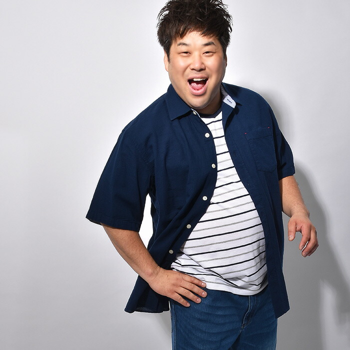 楽天市場 シャツ メンズ 半袖 大きいサイズ アンサンブル 半袖シャツ カジュアルシャツ トップス ワイシャツ 薄手 Tシャツ 半袖tシャツ おしゃれ ネイビー ホワイト 白 ブルー 春 春服 春物 夏 夏服 夏物 春夏 大きい ゆったり 服 2l 3l 4l 5l ビックサイズ