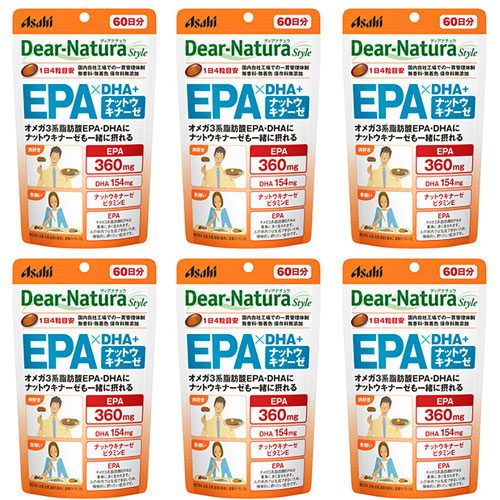 ディアナチュラスタイル EPA×DHA ナットウキナーゼ 60日 240粒 ディアナチュラ 6個