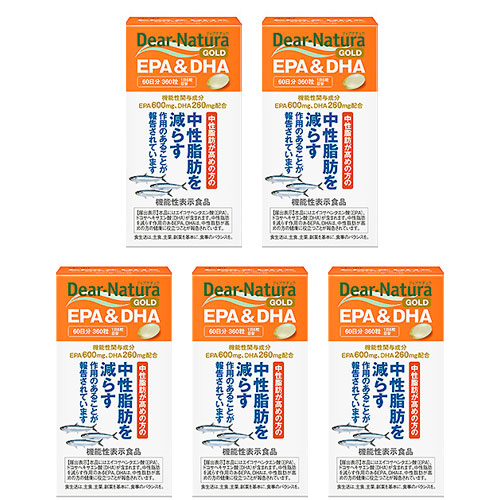 ディアナチュラゴールド EPA\u0026DHA 360粒 360粒 5個