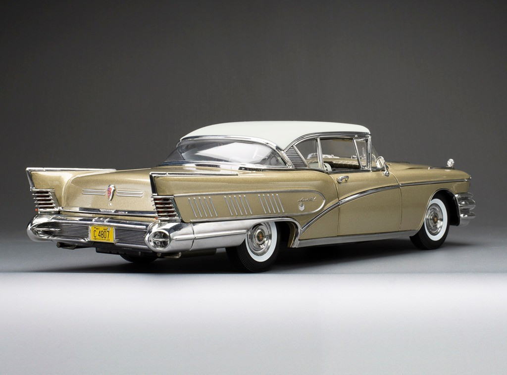 1/18 サンスター Sun Star 1958 Buick Limited Riviera Coupe Glacier White /Gold Mist ビュイック リビエラ ミニカー