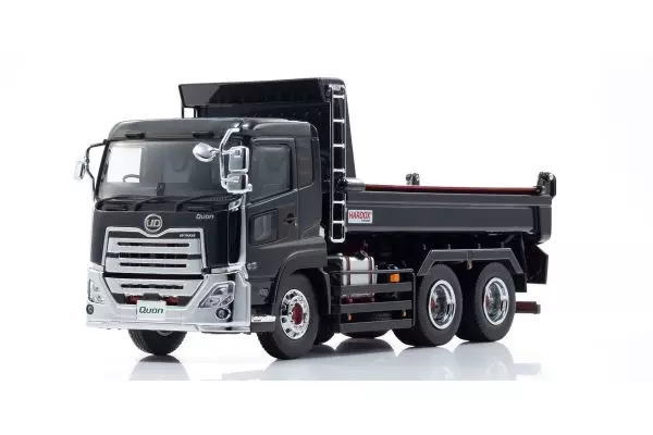1/43 京商 KYOSHO UD Quon Dump truck (極東開発工業) Black リアダンプ 耐摩耗鋼板遣りかた ミニカー