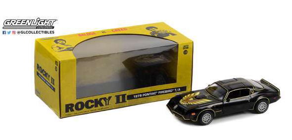 1979 Pontiac Firebird Trans Am Black Rocky II Movie 1:24 Scale Die Cast