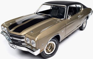 1/18 auto world 1970 Chevy Chevelle SS ゴールド/黒いこと シボレー シェベル ミニカー アメ車