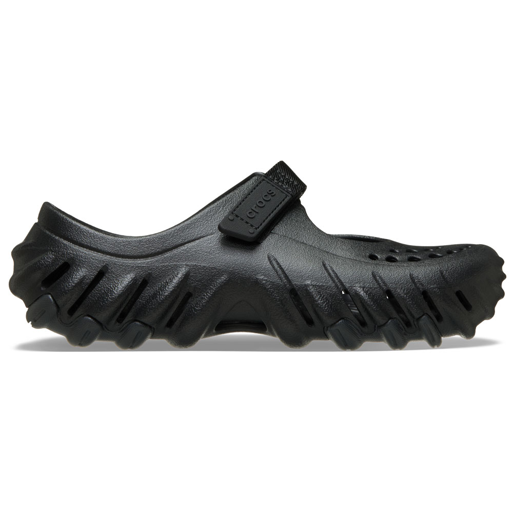 crocs クロックス 国内正規品 211996 レディース サンダル クロッグ Echo Mary Jane Clog Black エコー 面ファスナー マジックテープ 調整可能 安定感 快適 サポート性 速乾性 滑りにくい 軽量 フィット感|R-ark シューズ セレクト/ ラーク