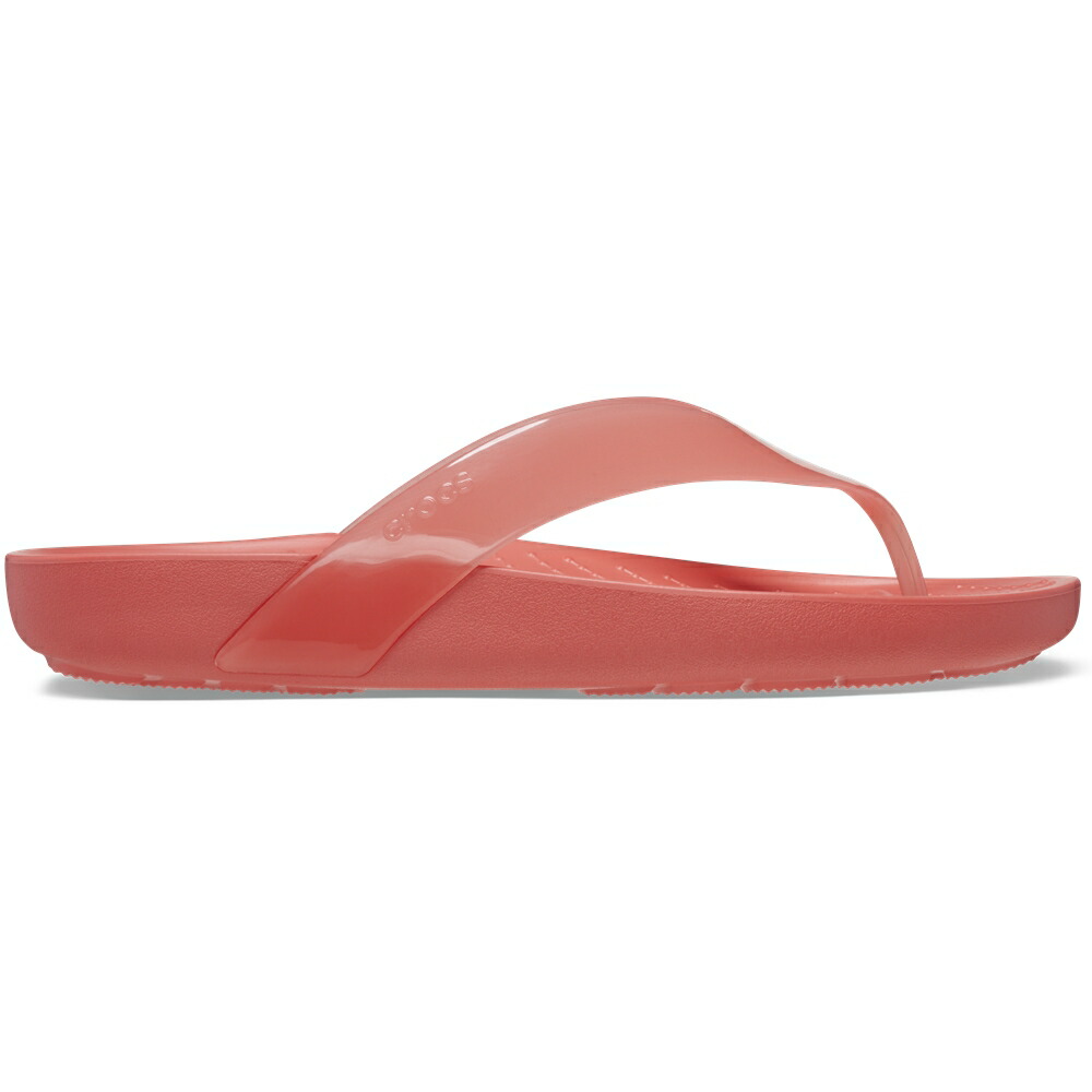 crocs クロックス 国内正規品 208534 Crocs Splash Glossy Flip Neon Watermelon 6vt スプラッシュ グロッシー フリップ サンダル トング ビーチサンダル ビーサン スイカ ピンク レディース