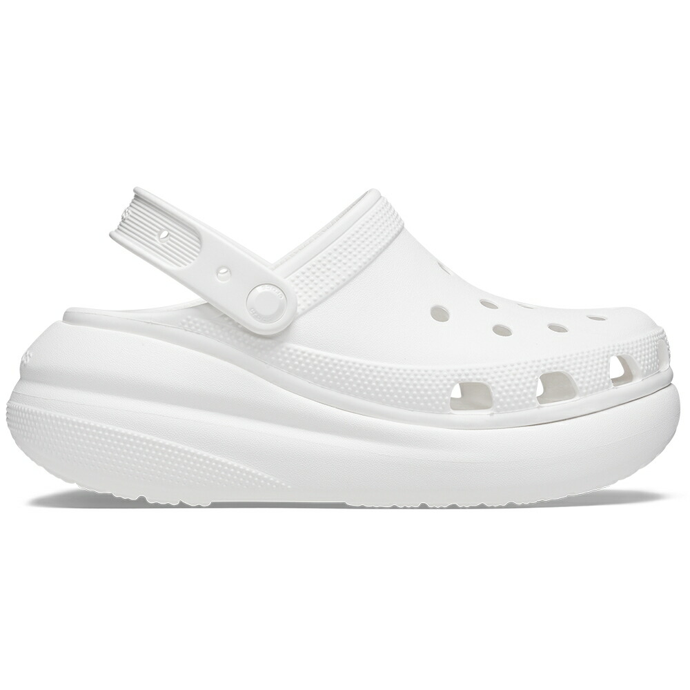 crocs クロックス 国内正規品 207521 Classic Crush Clog クラシック クラッシュ クロッグ White ホワイト ユニセックス 男女兼用 メンズ レディース サンダル 厚底