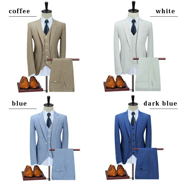 パーティードレス 王子タキシード 花婿 ジャケット ベスト パンツの3点セット フォーマルもカジュアルもok 二次会 結婚式 パーティードレス 王子タキシード 花婿 ジャケット ベスト パンツの3点セット フォーマルもカジュアルもok 二次会 結婚式