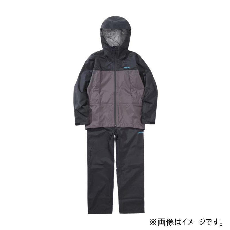 シマノ RA-047X 3レイヤー レインスーツ XL シマノブラック | 釣具 釣り フィッシング