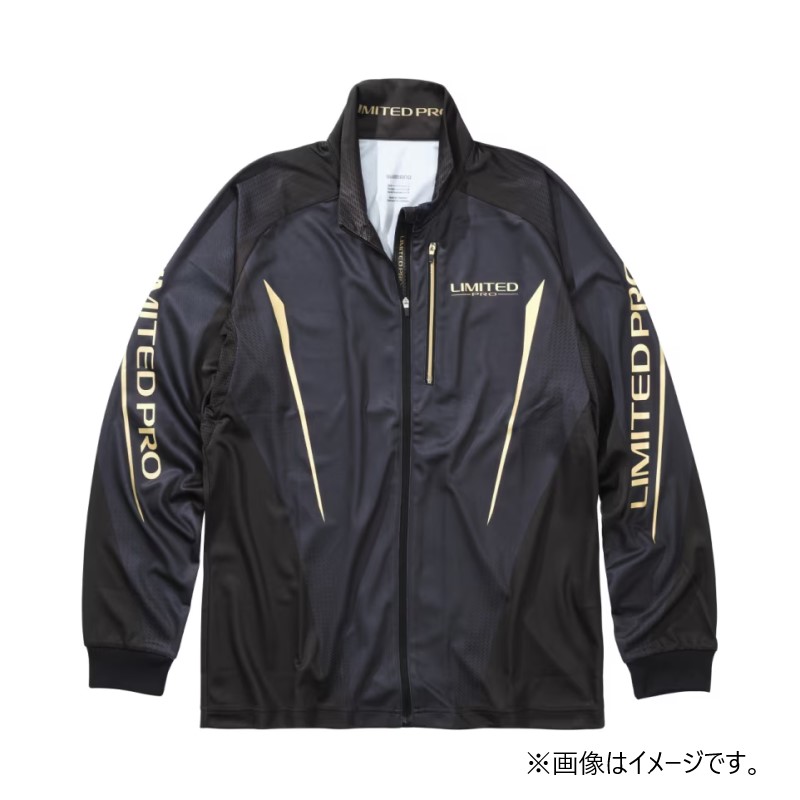 シマノ SH-107Y リミテッドプロ フルジップシャツ XL リミテッドブラック | 釣具 釣り フィッシング