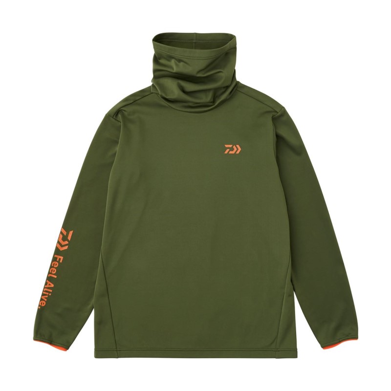 ダイワ DE-9325 ストレッチシャツ ネックウォーマー XL オリーブグリーン | 釣具 釣り フィッシング