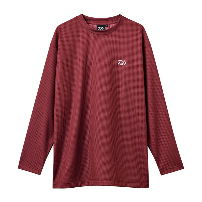 ダイワ DE-8626 ドライメッシュロングスリーブシャツ ボルドー 2XL / 釣具 釣り フィッシング