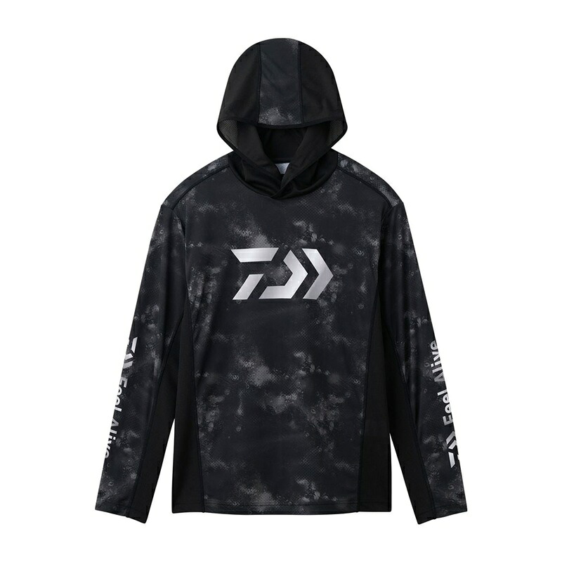 ダイワ DE-3726 ボートゲームフーディーシャツ ブラックヘイズカモ 2XL / 釣具 釣り フィッシング