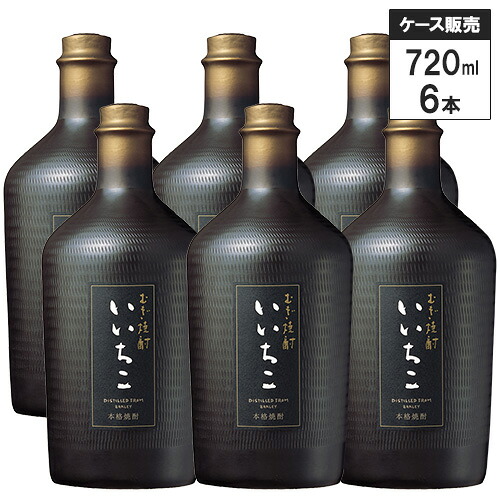 【6本セット】三和酒類 本格むぎ焼酎 いいちこ 民陶（みんとう）くろびん 25% 720ml 箱付 麦焼酎 大分県｜SAKE People 8,148円
