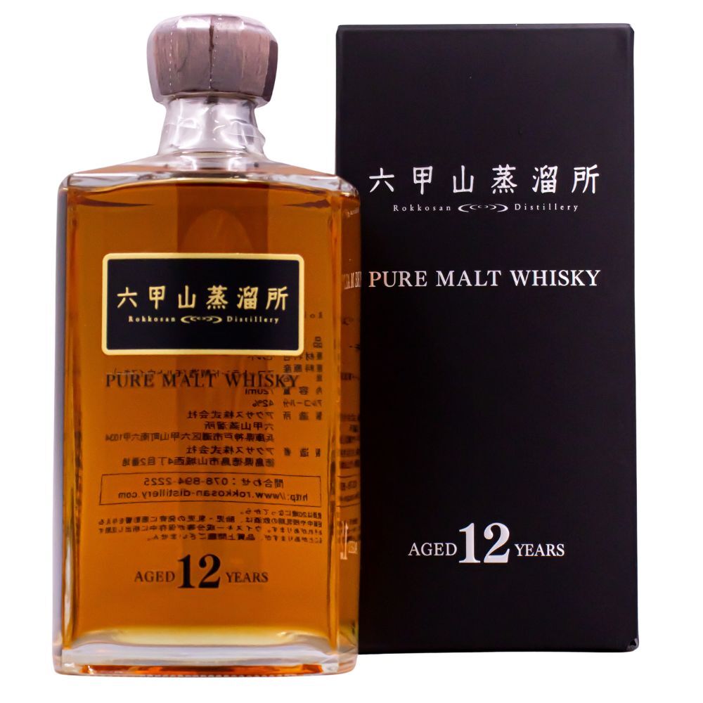 六甲山蒸溜所 ピュアモルトウイスキー 12年 ノンピート 42% 720ml 箱付 ジャパニーズ ウイスキー ギフト対応可 ラッピング 熨斗 誕生日 プレゼント お祝い [[wrap04]