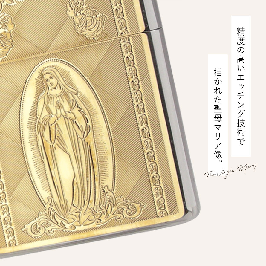 期間限定】 Zippo 新品 ゴールド金・2面柄 BN/G クロス・Maria＆Cross マリア Shell シェル - その他 -  labelians.fr