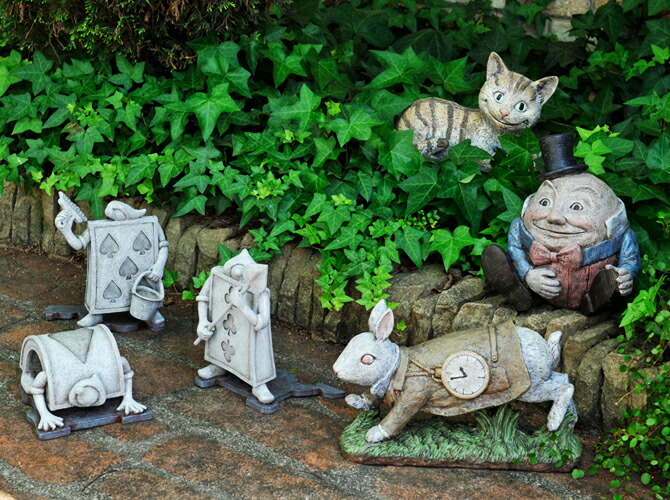 R E Zya Gardening Ornament Alice In Wonderland Humpty A View Of The World Alice In Your Garden Person Earing And Cute Ornament Which Expressed Character Motif Silhouette