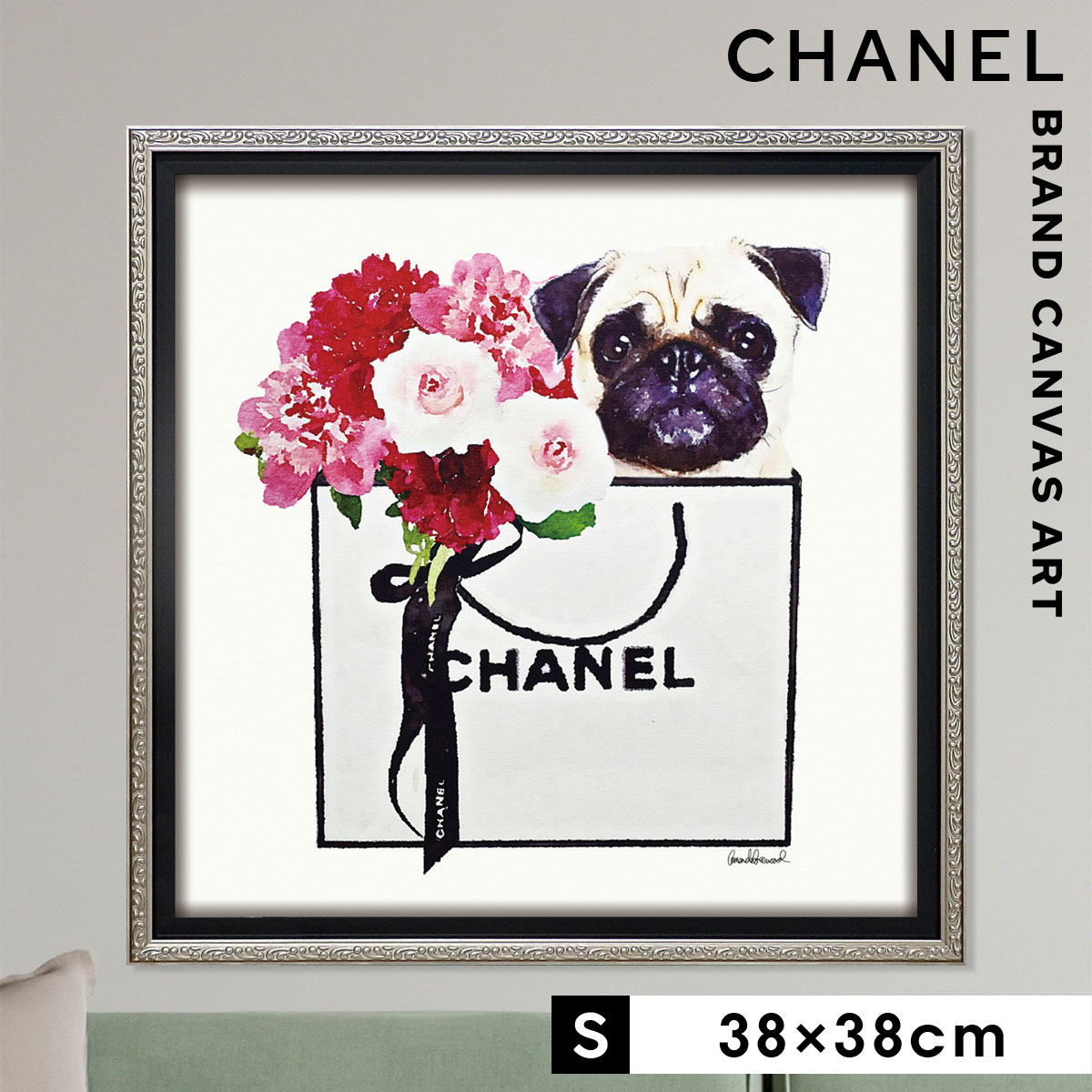 楽天市場】アートパネル アートポスター ブランド シャネル CHANEL オマージュ キャンバスアート フレーム付き ショッピング スクエアM  アマンダグリーンウッド : ココチのくらし雑貨店