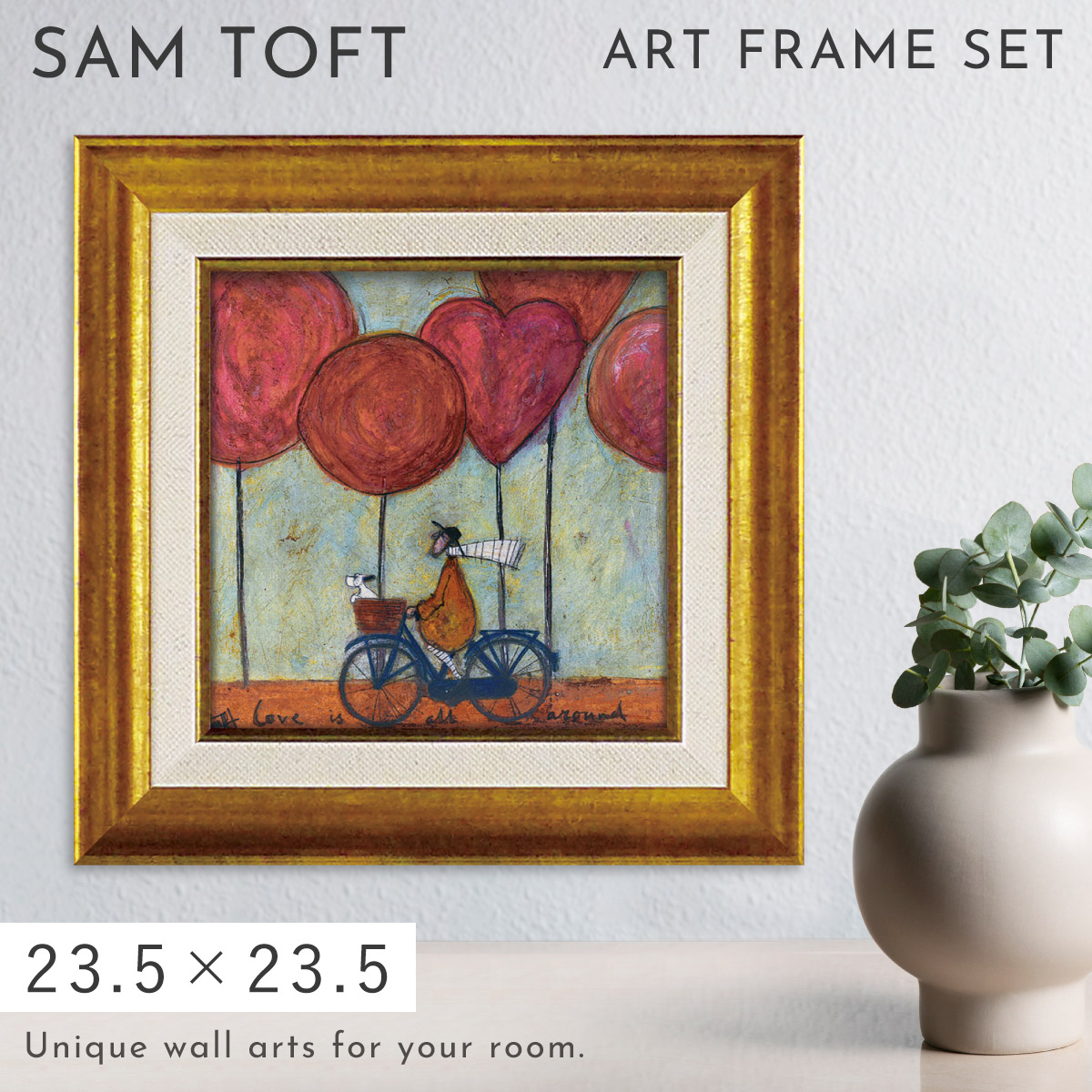 beamsトムボニア　壁掛け　絵 楽天市場】サムトフト 絵画 絵 23.5×23.5cm 【小っちゃい私に気づいて