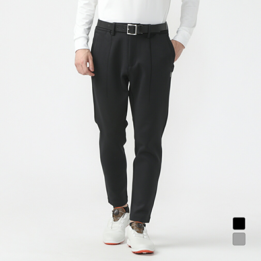 ST. ANDREWS ダンボールニット ストレッチパンツ ブラック LLサイズ