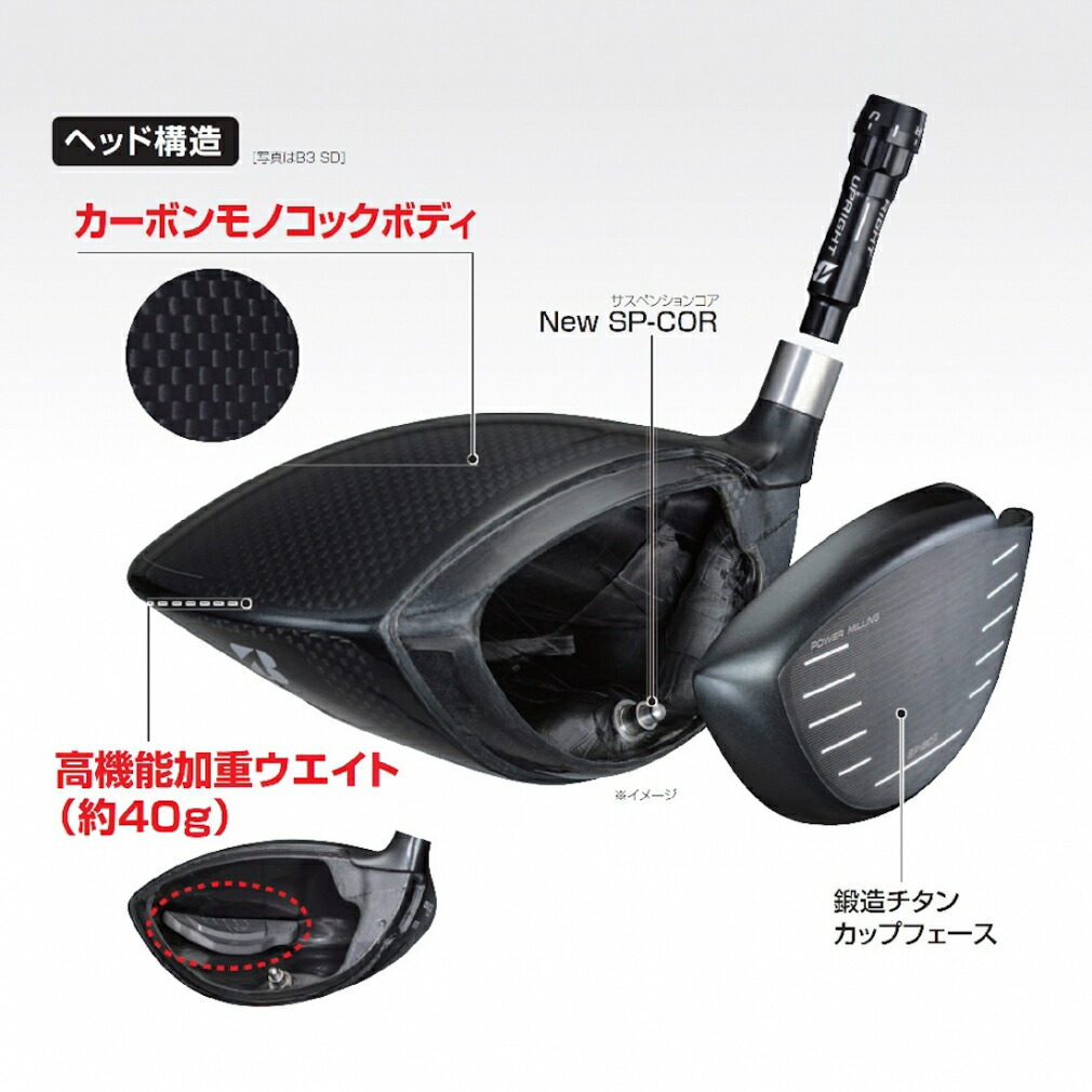 ブリヂストンBSB3DDTENSEIBSRed40ドライバーゴルフドライバー2022年モデルメンズBRIDGESTONE