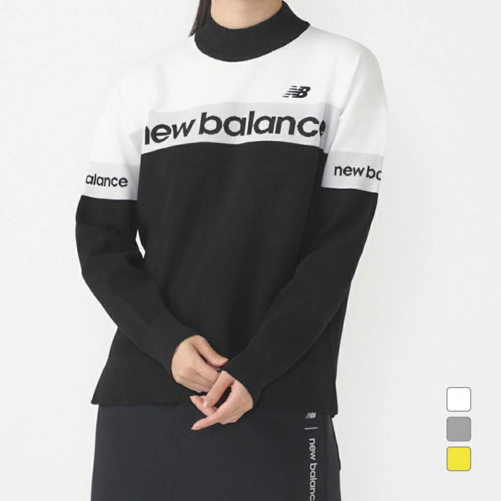 サイズ：2 NEW BALANCE GOLF ニューバランス 2022年 ハイネック ニットセーター  ブラック系 [240101438949] ゴルフウェア レディース ストスト サイズ：2 NEW BALANCE GOLF ニューバランス 2022年 ハイネック