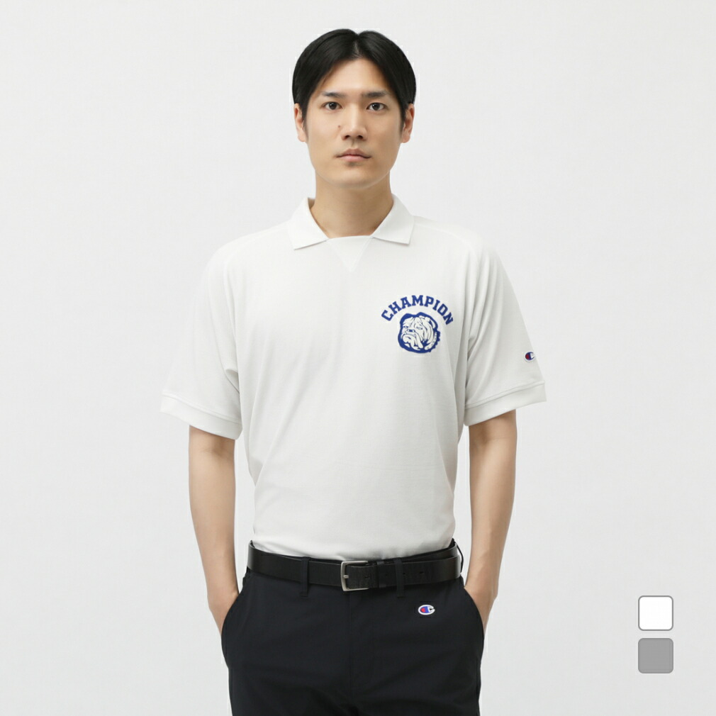 【匿名配送】2025年春夏モデルChampion ゴルフ 半袖 オフホワイト 匿名配送】2025年春夏モデルChampion ゴルフ 半袖 オフホワイト