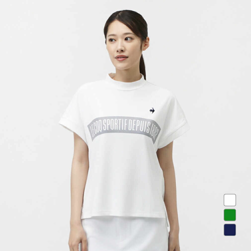 新品 ルコックスポルティフ 半袖 ゴルフシャツ（M）ハイネック モックネック le coq sportif GOLF ルコックスポルティフ ゴルフ ゴルフウェア