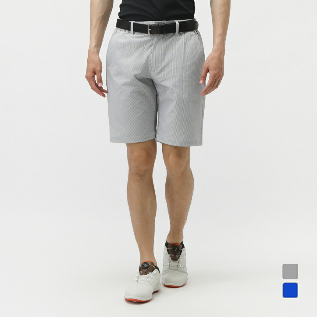 le coq sportif ロゴプリントショートパンツ ホワイト/ブルー le coq sportif golf ロゴプリントショートパンツ【RIJOUME