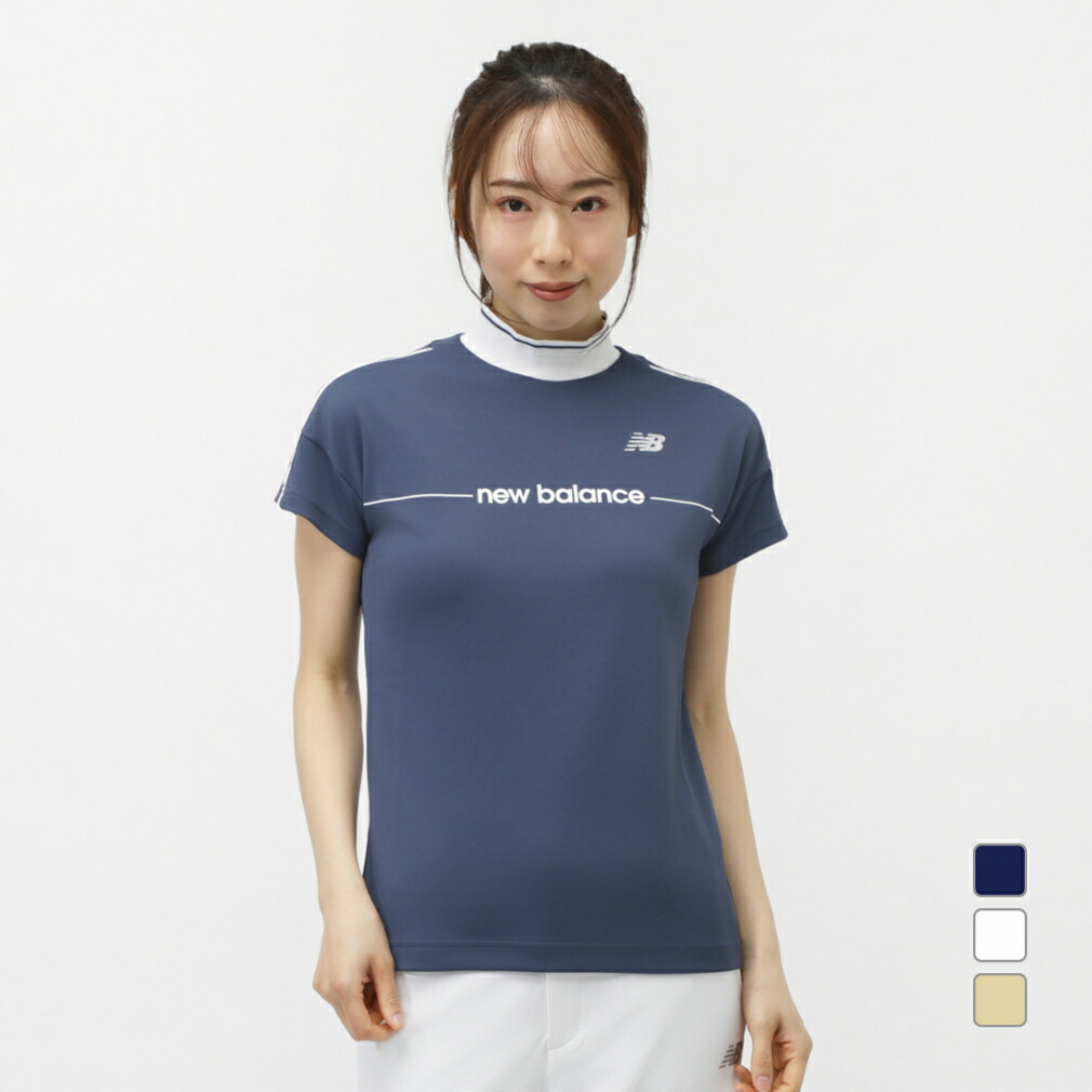 ニューバランス　ゴルフウェア　レディース　半袖リブTシャツ New Balance ニューバランス レディース ゴルフウェア 半袖