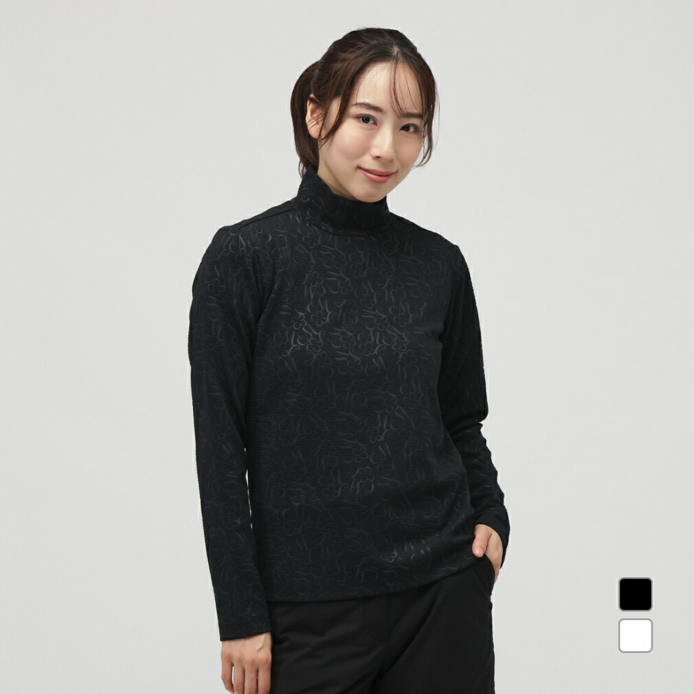マリ クレール ゴルフウェア 長袖シャツ 秋 冬 長袖モックネックシャツ (735554) レディース marie claire